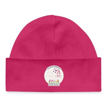 Vélo Chemise de banlieue Vélo papillon fleuri - Bonnet bébé bio - hot pink - Devant