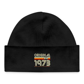 Original 1973 Limited Edition Retro - Baby Organic Mütze - Schwarz - Vorne