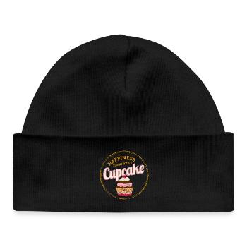 Cupcake Dessert Cook Vintage Cake Retro Design - Baby Organic Beanie - black - Front