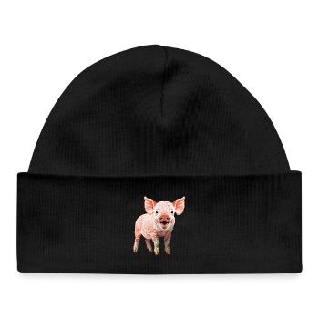 Porcelet - Bonnet bébé bio - noir - Devant