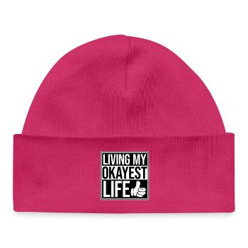 Vivre ma vie la plus correcte Drôle de dicton, médiocre - Bonnet bébé bio - hot pink - Devant