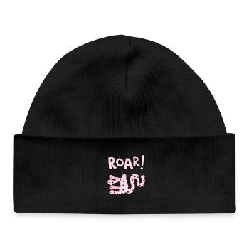 Roar Cute Animal Funny Cartoon Design - Baby Organic Mütze - Schwarz - Vorne