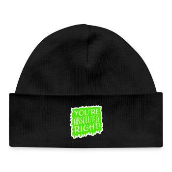 You're Absolutely Right Lustig Sarkastisch KI Logo - Baby Organic Mütze - Schwarz - Vorne