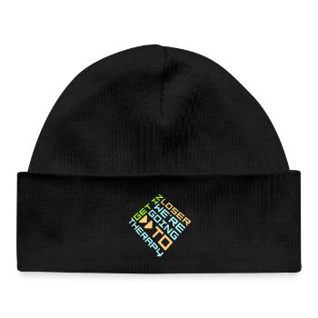 Get In Loser We're Going To Therapy Therapie Logo - Baby Organic Beanie - black - Front