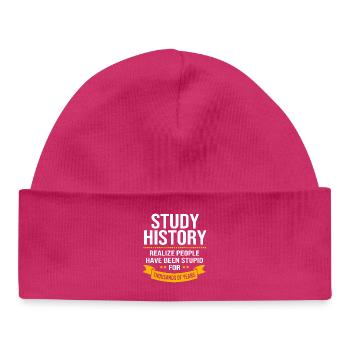 Historical Historian History - Baby Organic Beanie - hot pink - Front