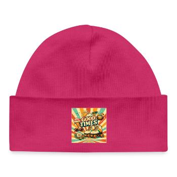 Retro Summer - Baby Organic Beanie - hot pink - Front