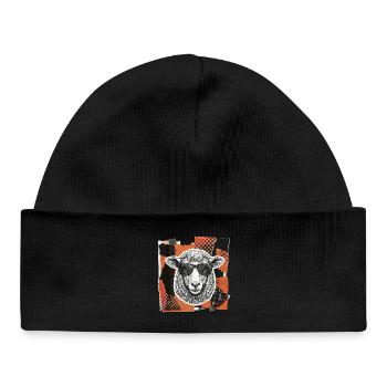 Sheep sheep - Baby Organic Beanie - black - Front