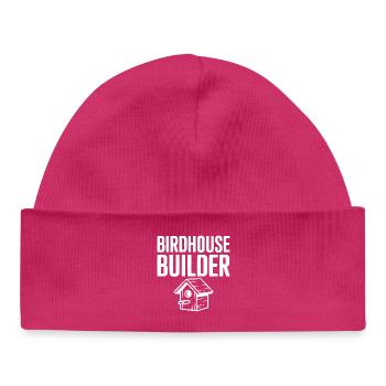Birdhouse Builder - Baby Organic Beanie - hot pink - Front