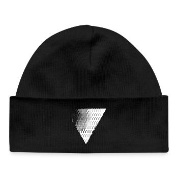 Geometric Dotted Triangle Fade - Baby Organic Beanie - black - Front