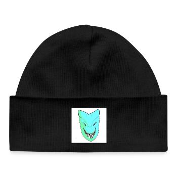 Smiling mask in gradient - Baby Organic Beanie - black - Front