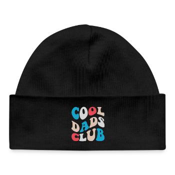 Cool Dads Club Retro Typo - Baby Organic Beanie - black - Front