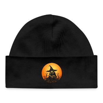 Moonlight Witch Book Illustration - Baby Organic Beanie - black - Front
