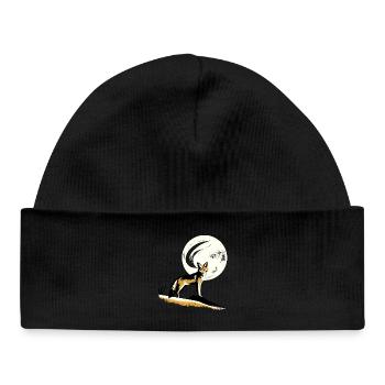 Jackal in the moonlight - Baby Organic Beanie - black - Front