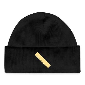 Art au trait de la règle diagonale - Bonnet bébé bio - noir - Devant