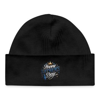 Father's Day - Homme d'affaire - Cravate bureau - Bonnet bébé bio - noir - Devant