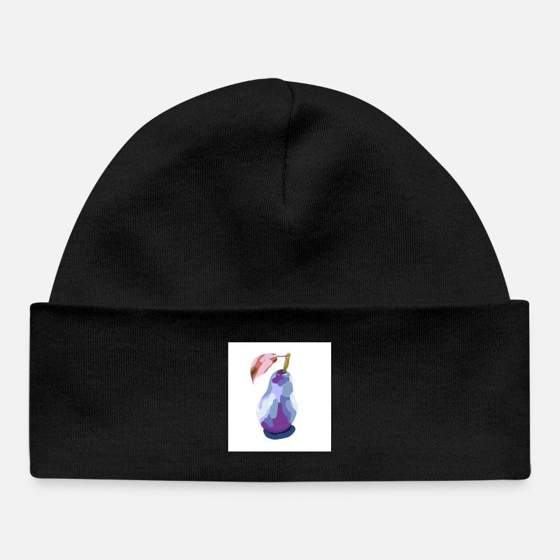 Poire en pastels abstrait - Bonnet bébé bio - noir