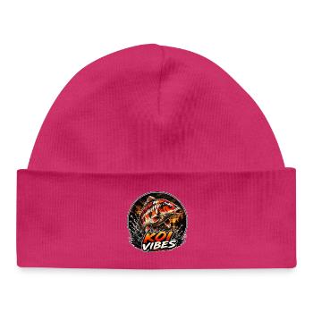 Koi Vibes Sunset Carp Design - Baby Organic Mütze - hot Pink - Vorne