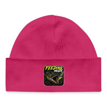 Feeding Mode Pike Fishing Design - Baby Organic Beanie - hot pink - Front