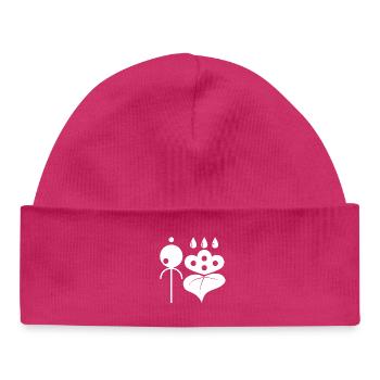 Zen et japonais - Bonnet bébé bio - hot pink - Devant