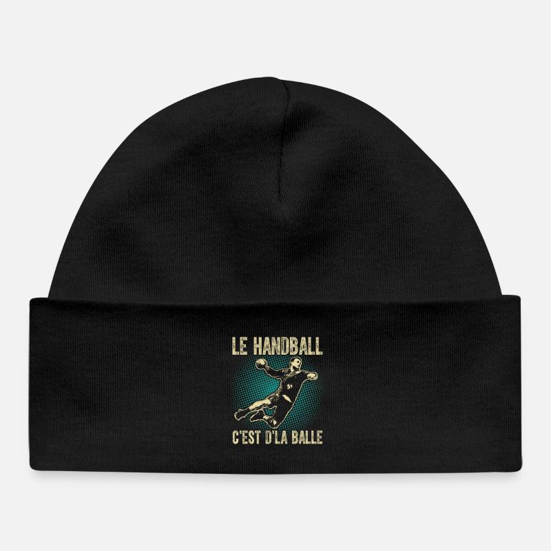 Le handball c'est d'la balle - Bonnet bébé bio - noir