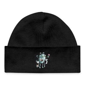 Funny monster of the deep sea - Baby Organic Beanie - black - Front