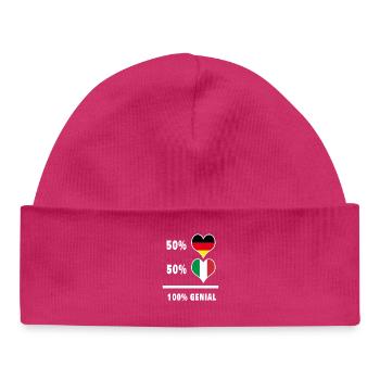 Germany and Italy awesome / Gift - Baby Organic Beanie - hot pink - Front