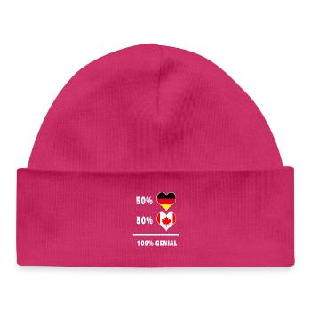 Germany and Canada awesome / Gift - Baby Organic Beanie - hot pink - Front