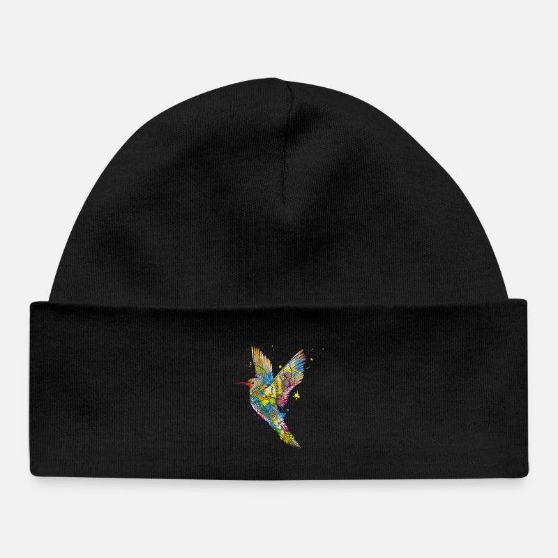 Graffiti de Colibri - Bonnet bébé bio - noir