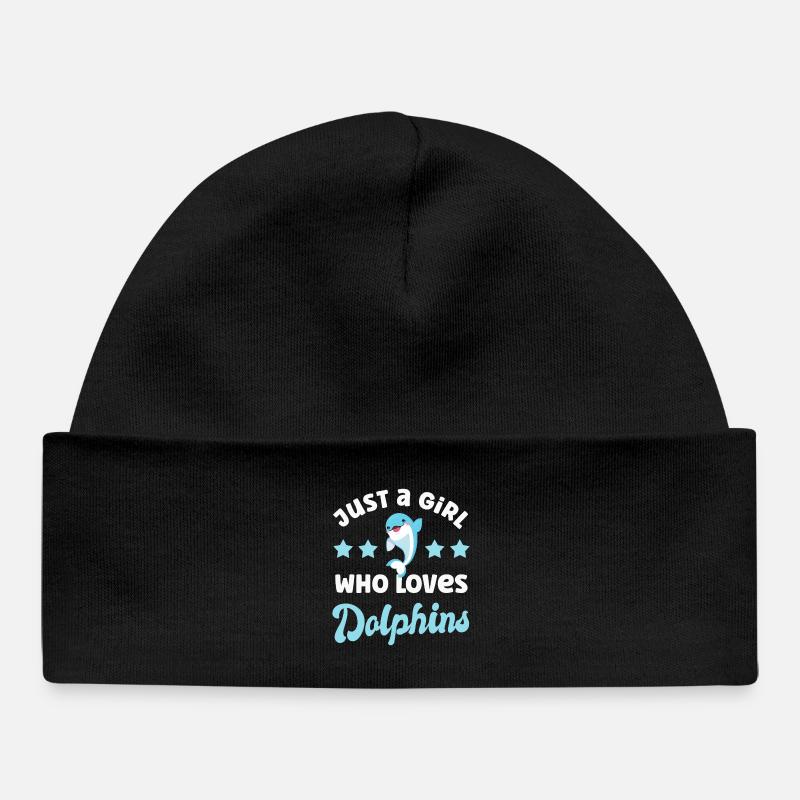 Dauphin Dauphin - Bonnet bébé bio - noir