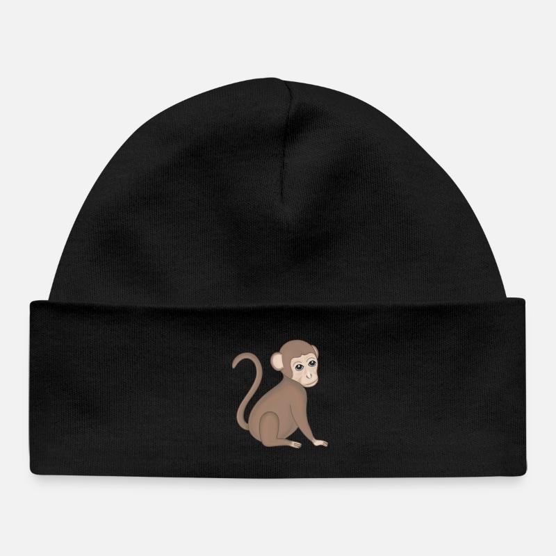Singe Bébé Singe - Bonnet bébé bio - noir