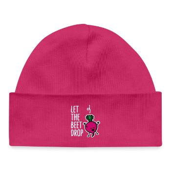Let the beet drop, beat drop EDM DJ Dance Music - Baby Organic Beanie - hot pink - Front