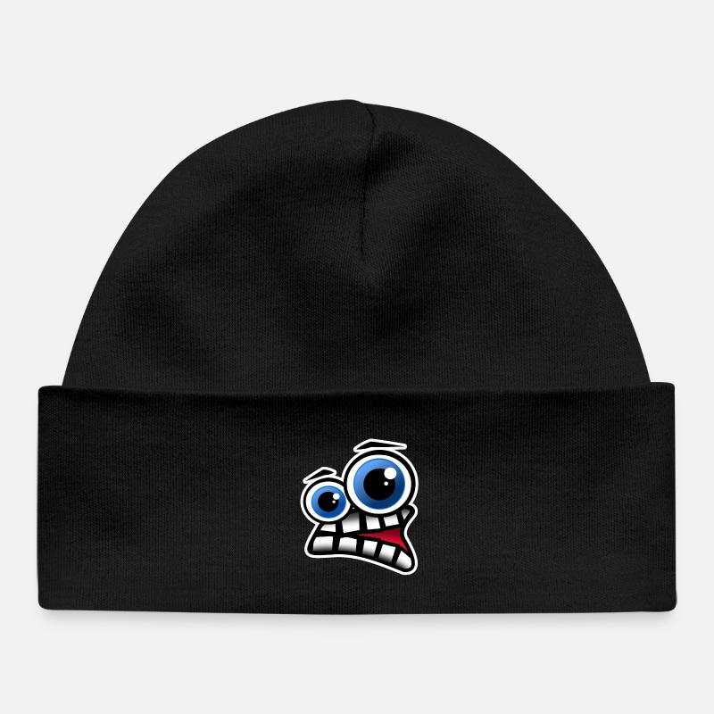 Face Comic - Bonnet bébé bio - noir