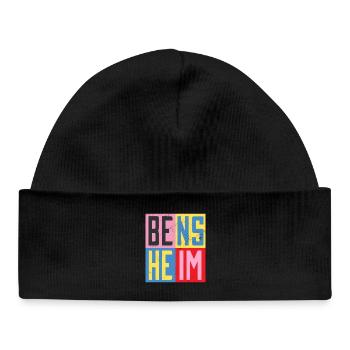 Conception des villes de Bensheim - Bonnet bébé bio - noir - Devant