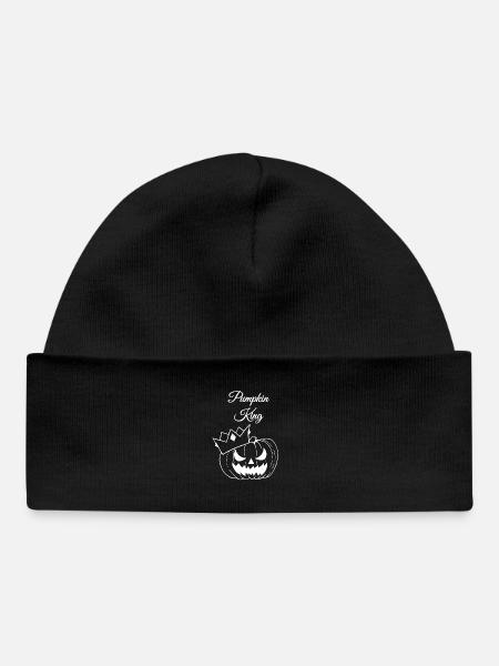 Roi Citrouille - Bonnet bébé bio - noir