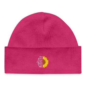 Sunflower of inclusion - Baby Organic Beanie - hot pink - Front
