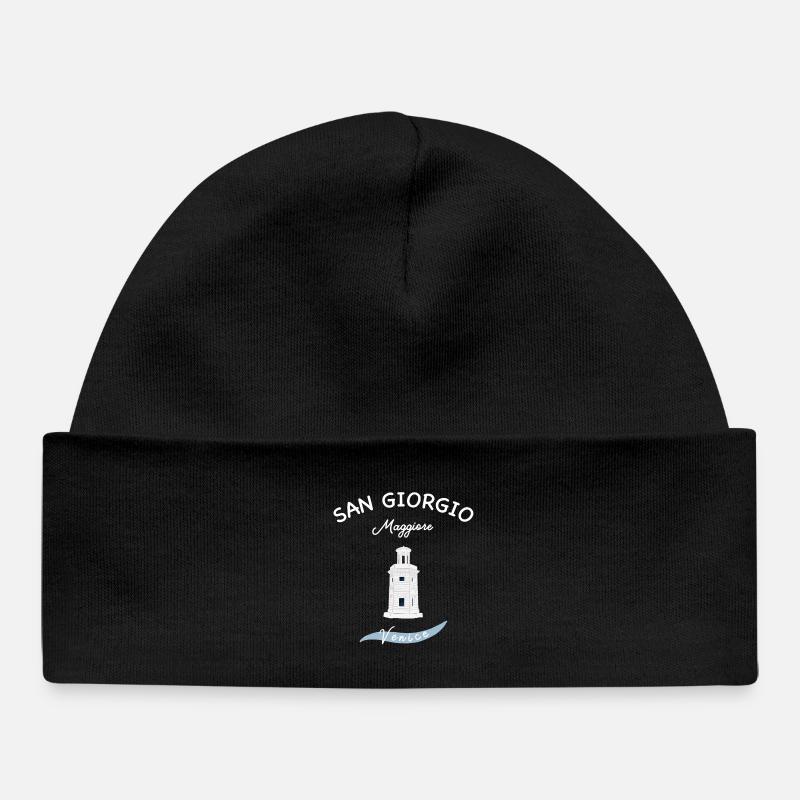 Venise, Phare de San Giorgio Maggiore, Italie - Bonnet bébé bio - noir