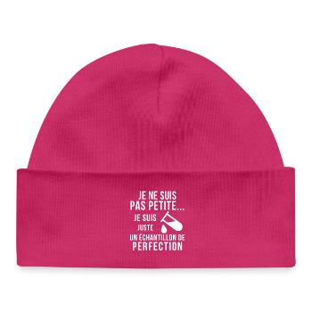 femme humour, perfection - Bonnet bébé bio - hot pink - Devant