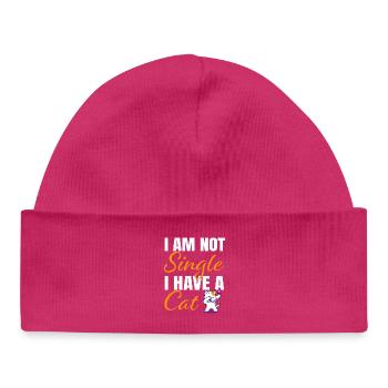 Not Free, I Have a Cat - Baby Organic Beanie - hot pink - Front