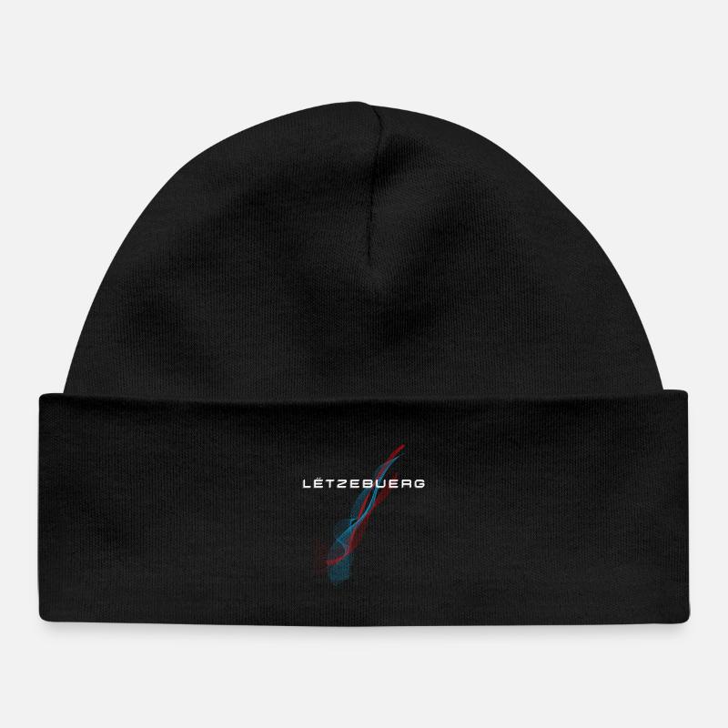 Drapeau du Luxembourg, fierté luxembourgeoise - Bonnet bébé bio - noir