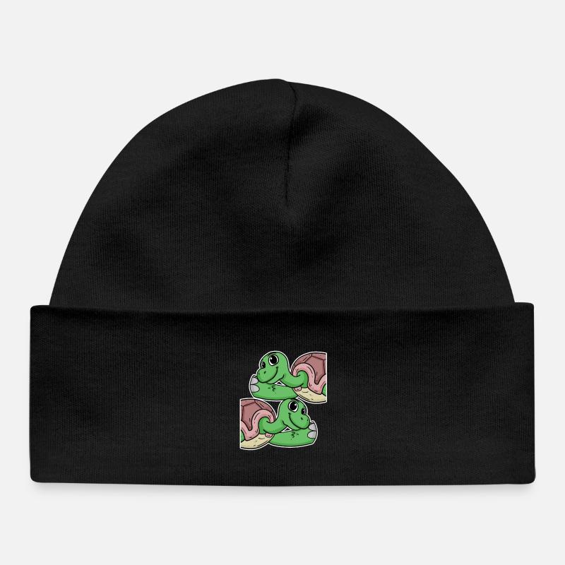 Tortues tortues - Bonnet bébé bio - noir