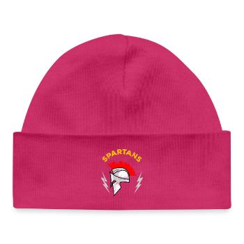 Spartan Mohawk Helmet - Baby Organic Beanie - hot pink - Front