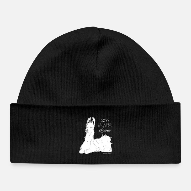 KOA DRAMA Lama - pas de drame Lama, dialecte - Bonnet bébé bio - noir