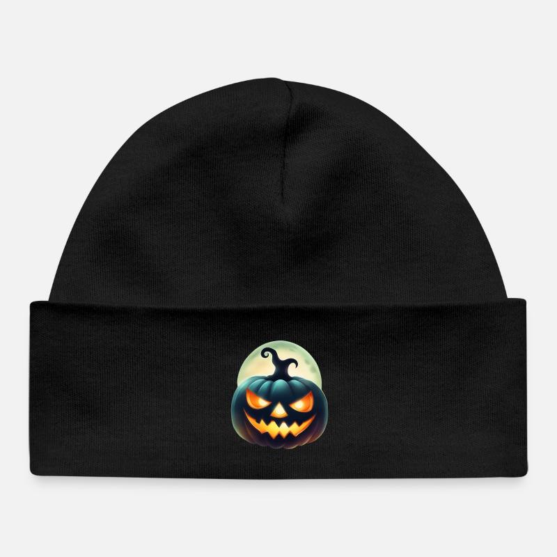 Halloween Pumpkin - Printflow - Baby Organic Mütze - Schwarz