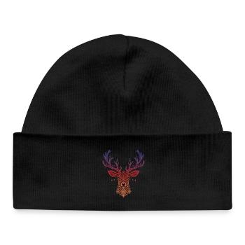 Renne de Noël - Bonnet bébé bio - noir - Devant