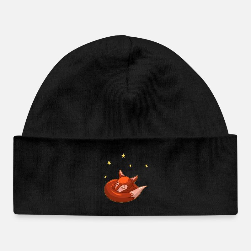 Fox - Baby Organic Beanie - black