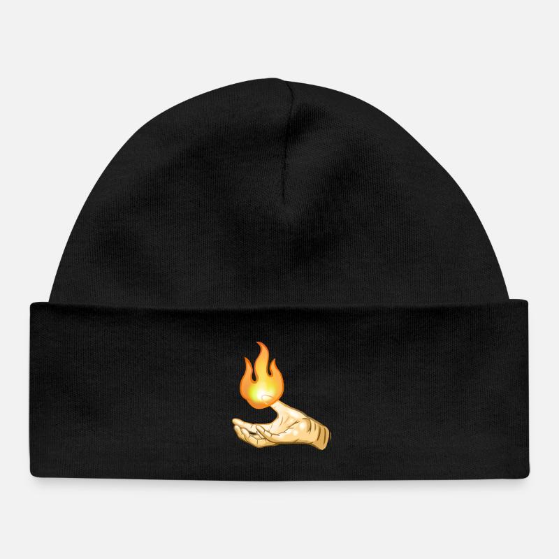 Flame - Baby Organic Beanie - black
