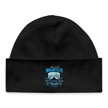 Born on the Mountain - Baby Organic Beanie - black - Front