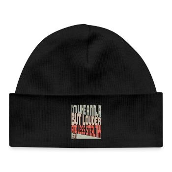 Like a ninja - Baby Organic Beanie - black - Front