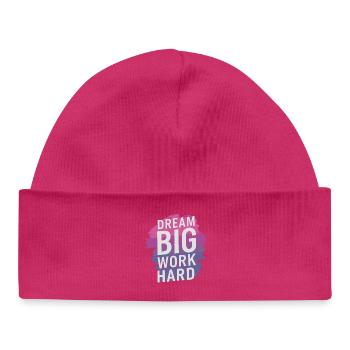 Inspirational Motivational Quote Design - Baby Organic Beanie - hot pink - Front