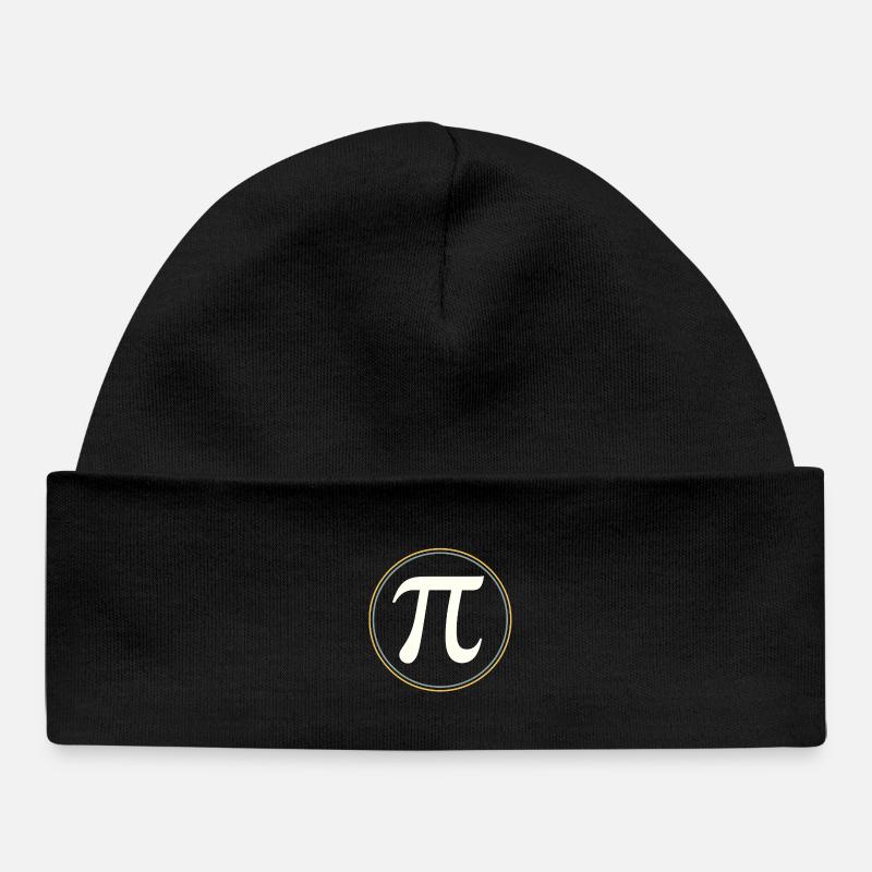 π en cercle – L’élégance des constantes - Bonnet bébé bio - noir